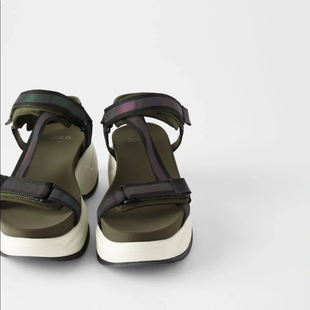 Zara Thick Soled Athletic Sandals Size 41 or 10